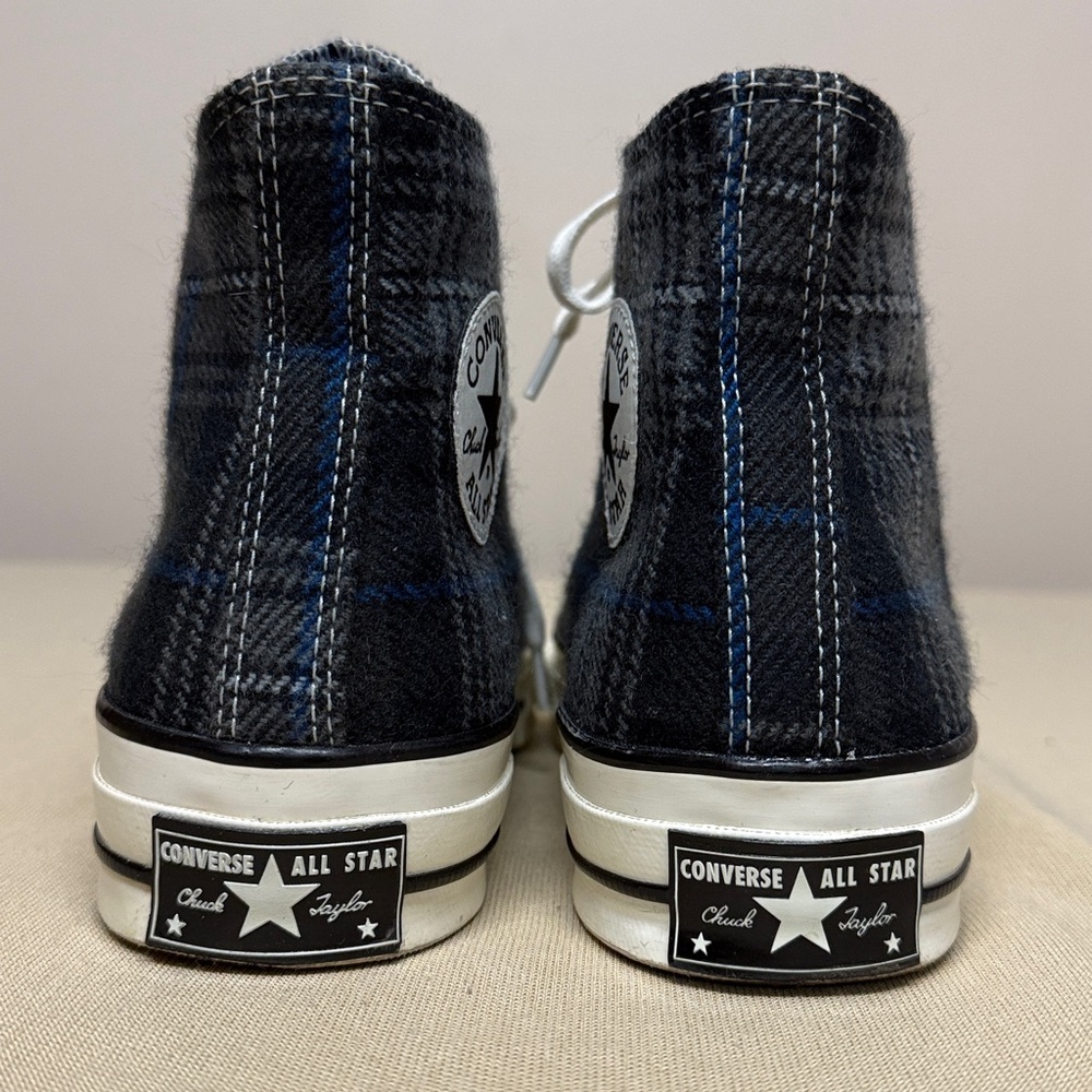 Converse Chuck Taylor All Star 70 Hi top 'Plaid Pack black gray blue white RARE - Picture 5 of 9